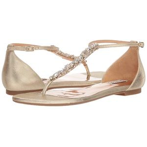 Badgley Mischka women’s Holbrook gold sandals